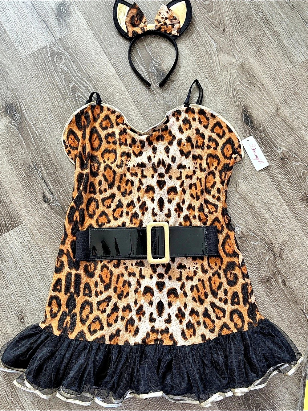 Dreamgirl Leopard Halloween Costume with Headband size xl